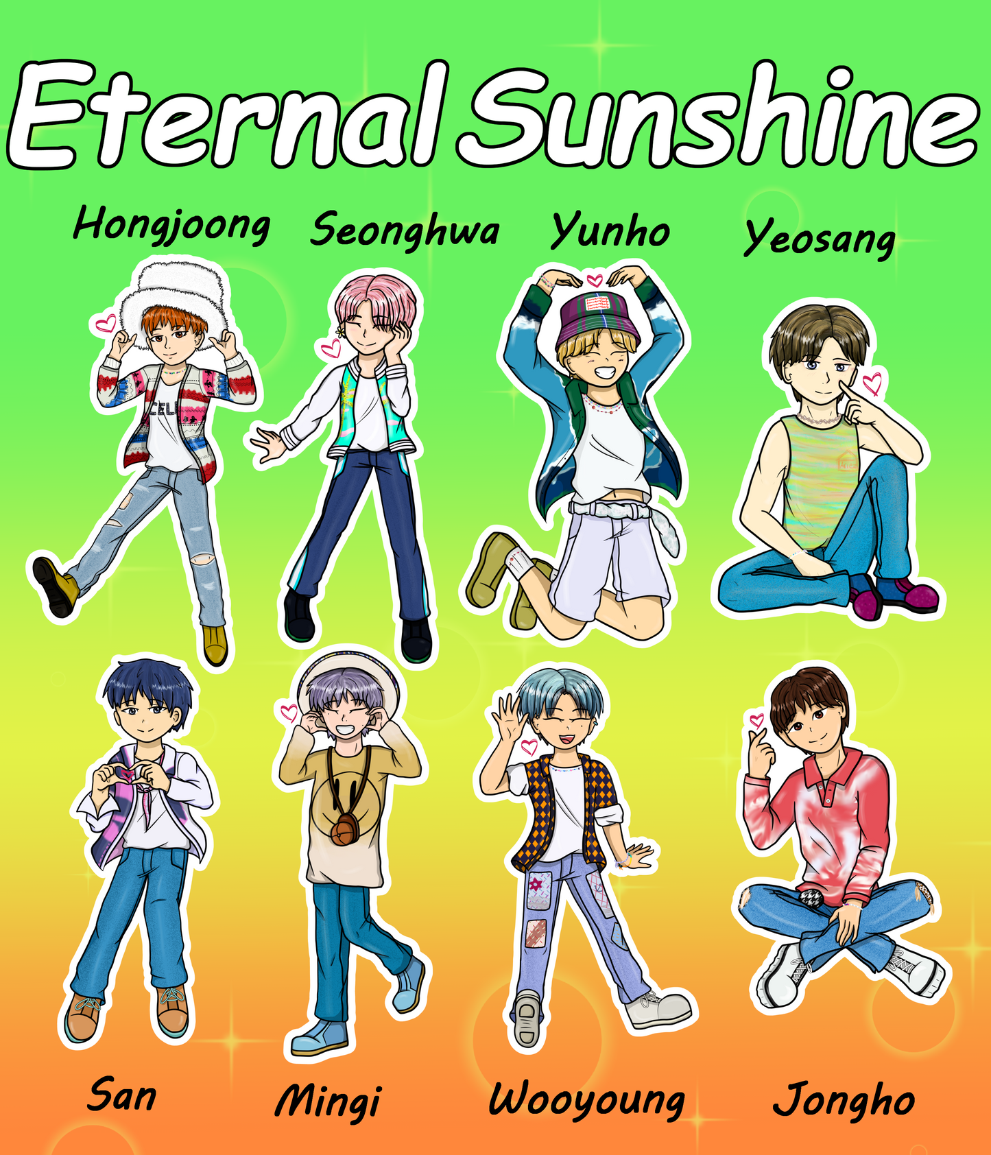 Ateez Eternal Sunshine Stickers