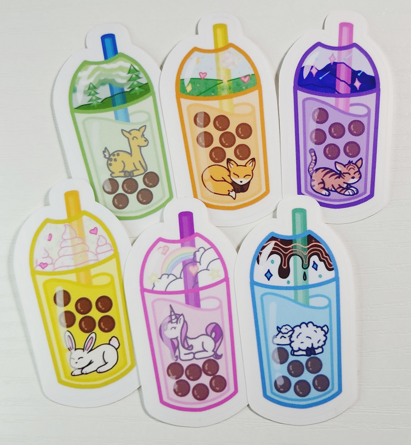 Boba Animals Stickers