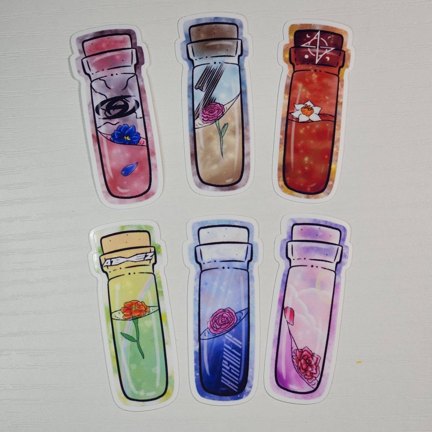 Ateez Title Track Flower Vials Stickers